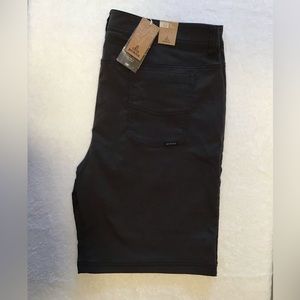 NWT Prana M 40x9 Brion Stretch Zion Shorts in Charcoal